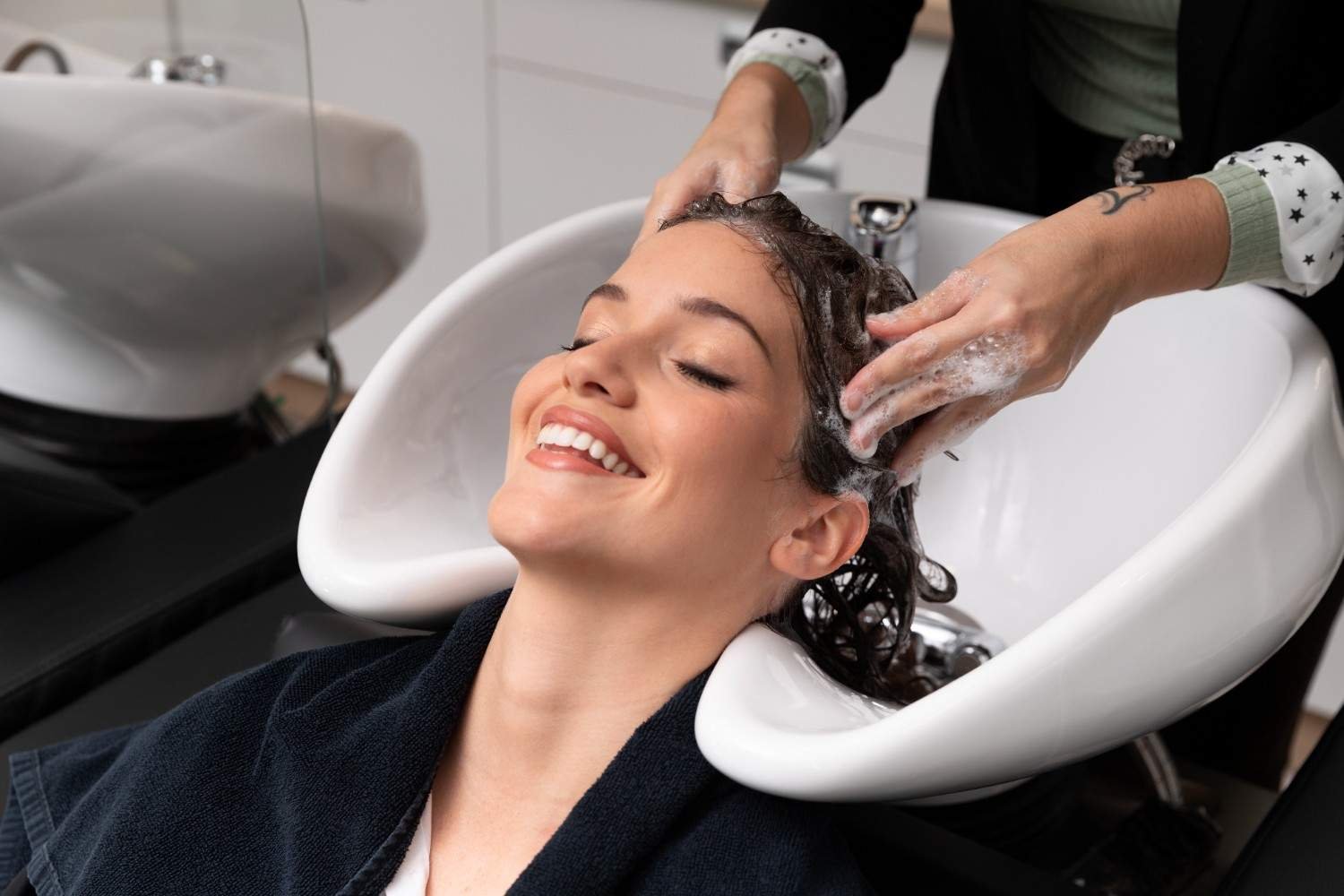 Hair Spa treatment at Chand Unisex Salon Zirakpur
